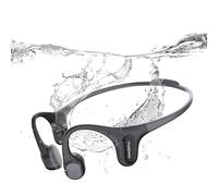 mojawa Run Plus Cuffie a Conduzione Ossea, Impermeabili IP68, Bluetooth con Microfono e MP3 da 32GB, Auricolari Wireless per Corsa, Nuoto, Ciclismo e Palestra, Nere