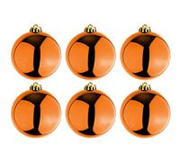 Mojawo - 6 palline XL per albero di Natale, Ø 15 cm, colore: Arancione