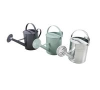 Mojawo Annaffiatoio zincato, in metallo, per irrigare il giardino, lo zinco, 5 litri, colore: argento