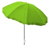 Mojawo, Ombrellone da spiaggia, per il giardino, pieghevole, poliestere, beige, diametro 1,80 m, protezione dai raggi UV, verde