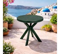 Mojawo - Tavolo da bistrot in plastica, diametro 70 cm, colore: Verde