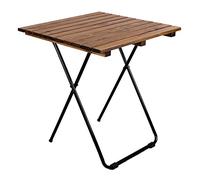 Mojawo - Tavolo da campeggio pieghevole, tavolo da giardino, campeggio, tavolino da viaggio, in legno/metallo, 45 x 45 x 50 cm, colore: Marrone