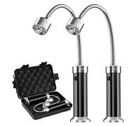 MojiDecor Lampada Barbecue Magnetica LED con Tubo Flessibile per Griglia Barbecue Set 2 Pz Luce BBQ Lampade Senza Fili Multiuso 360 Gradi Regolabile Torcia Elettrica per Lettura Lavoro Riparazione