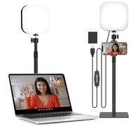 Mojimdo Illuminazione per videoconferenza, luce per webcam a 180 LED con supporto per telefono per videoregistrazione, luce zoom per computer portatile, luce video per riunioni online, videochiamate