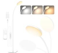 Mojimdo Lampada da Terra con Telecomando, Lampada da Lettura LED Slim a Piedi, Luce a Collo d'Oca Flessibile Regolabile Dimmerabile per Camera da Letto, Ufficio, Soggiorno per Bambini