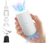 Mojimdo Pompa Elettrica per Materasso Gonfiatore 4000 mAh Pompa Sottovuoto Portatile 2 in 1, Tiny Pump con 4 Ugelli D'aria e Borsa Conservazione per Campeggio,ad Aria, Piscina