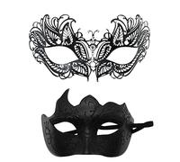 mojingder Maschera Veneziana Coppia Occhi Veneziane Maschere da Ballo Mascherata per Donna Uomo Halloween Carnevale,Maschera Carnevale,Karnevalsumzug