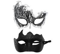 mojingder Maschera Veneziana Coppia Occhi Veneziane Maschere da Ballo Mascherata per Donna Uomo Halloween Carnevale,Mascherina Carnevale Donna,Karnevalsumzug