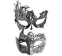 mojingder Maschere Veneziana Coppia Maschera Mascherata Occhio Veneziano da Ballo Donna Uomo per Halloween Carnevale,Maschera Di Carnevale Uomo,PartyAktivitäten