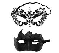 mojingder Maschere Veneziana,Halloween Maschera Mascherata Coppia Pizzo Occhio da Ballo Mascheras Carnevale per Donna Uomo Festa Vesti gli Accessori Halloween,Maschera Veneziana,Karnevalsumzug