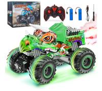 MOJINO Macchina Telecomandata per Bambini 6 7 8 9 10 Anni, RC Car Dinosauro Monster Truck Macchine Telecomandate Macchina Radiocomandata Auto, Verde