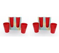 Mojito Design 6 bicchieri Cocktail 35 Cl. PP riutilizzabili rossià (Confezione da 2)