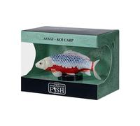 MOJO | Carpa koi dipinta a mano a forma di pesce Asagi, modello decorativo blu e rosso, serie da collezione 1, stile giapponese (Asagi K)
