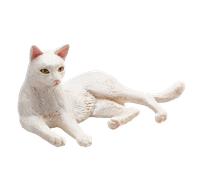 Mojo gatta bianca sdraiata figurina