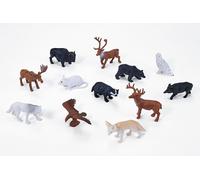 Mojo mini mondo animali del bosco - set di 12 figurine in tubo