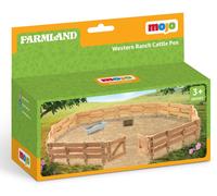 MOJO - Western Ranch Cattle Pen Playset Hand-Painted Toy Figure Farm & Horse