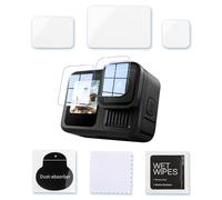 MOJOGEAR Pellicola protettiva compatibile con GoPro Hero 13 - vetro temperato - set completo - facile da installare - trasparente