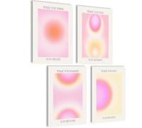Mojoliving Aura Poster Room Decor Y2K Preppy Imageni Aesthetic (Set Aura, 4 poster A4 (21 x 30 cm), senza cornice)