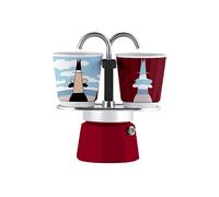 Bialetti Mini Express Colore Blu Caffettiera Con 2 Bicchierini 0001406