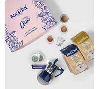 Moka Ciao Limited Edition - Caffè Borbone - 4 Bicchierini in Vetro + 30 Cialde