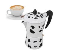Moka, Piano Cottura Macchina Per Caffè Espresso Milk Cow Color Macchina Per Caffè Espresso E Caffè Macchina Per Caffè Portatile Caffettiera in Alluminio Caffettiera Per Campeggio(300 ml)