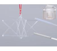 Mokaba Chakra Cristallo di quarzo otticamente trasparente Canto Merkaba Terapia del suono Meditazione Yoga, con due tipi di campane tibetane in cristallo Striker(8 inch+bag)