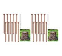 Mokamika 20 chiodi in rame per la rimozione di ceppi e radici, 8 cm di lunghezza, in puro rame in confezione grande con trapano, punte per la rimozione di ceppi