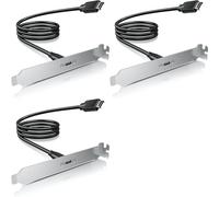 Mokamika 3 adattatori da 20 Gbps USB 3.2 Gen 2 x 2 USB-C per pannello frontale con cavo di prolunga dell'intestazione della scheda madre, presa USB C su USB a 20 pin