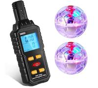 Mokamika Misuratore EMF nero, misuratore EMF con 2 luci di movimento, CatBalls, rilevatore EMF, attrezzatura fantasma