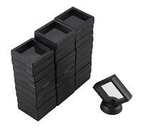 Mokamika MüNzen Display Box - Set con 30 supporti 3D galleggianti per display con supporti per sfidare, medaglioni AA, gioielli, nero