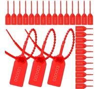 Mokassy 300 Pezzi di Sigilli Antimanomissione in Plastica, Fascette Numerate, Etichette di Sicurezza, Sigilli di Sicurezza, Segnalazione Autobloccante Monouso, 250 mm