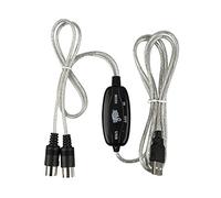 Mokassy Adattatore convertitore da cavo MIDI a USB PC a Sintetizzatore Adattatore tastiera musicale per Home Music Studio