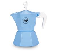 MOKAVIT Alfonsina Giubileo - Caffettiera Induzione 3 Tazze, Moka Induzione 3 Tazze, Moka 3 Tazze, Caffettiera 3 Tazze, Moka per Induzione 3 Tazze - Made in Italy (Azzurra)