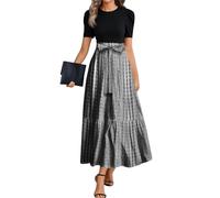 MOKBAY Abito Donna Lungo Acquisti Online Abiti Prendisole Estivi Prendisole Curvy Spiaggia Lunghi 2025 Vestiti Mare da Spiaggia Arancione Modelli Vestito Donna Estivo Elegante Lungo XL