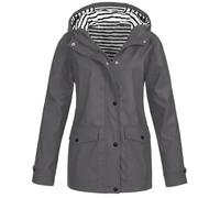 MOKBAY Cappotto Autunnale Donna Pioggia Leggero Cappello Giubbotto Antipioggia Impermeabile Completo Antipioggia Impermeabile Lungo Vento Giubbotti Invernale Giacca Lunga Donna Cerata per Pioggia XXL