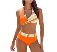 MOKBAY Costume Bikini Donna Modellanti Rosso Baywatch Articoli a Meno di 5 Euro Costumi da Bagno di Marca Due Pezzi Due Pezzi Fascia Mestruali Sostegno Costume Donna Push Up XXL