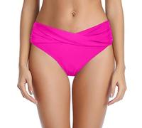 MOKBAY Costume Donna Vita Alta Slip Costume da Bagno Ciclo Mestruale Piscina Fucsia Costumi Mestruali Sexy Triangolo Culotte Offerte a Tempo Contenitivo Pantaloncini Donna Mare XL