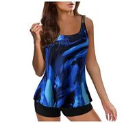 MOKBAY Costume Mare Donna Nuoto Due Pezzi Reggiseno Costumi Vita Alta Assorbente Costume Donna Due Pezzi Sportivo Articoli A Meno di 5 Euro Rosso Moda Tankini con Ferretto XXL