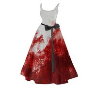 MOKBAY Halloween Vestiti Donna Gotico Vestito Strega Diavolo Zucca Suora Costumi Costume Cosplay Abito Donna Sexy Pipistrello Costume Halloween Adulta XL