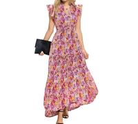 MOKBAY I Miei Ordini Fatti di Recente Abiti Curvy Estivi Vestito Nero Lungo Donna 2025 Boho Vestito Mare Donna Prendisole Pois Estivo Lungo Rosa Cerimonia Abiti Estivi Lunghi Leggeri S