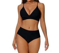 MOKBAY Offerte a Tempo Due Pezzi Bikini Curvy Abbronzante Costume Modellante Donna Super Costumi Taglie Forti Spiaggia Ferretto Costume Donna Due Pezzi Curvy XL