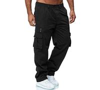 MOKBAY Salopette da Lavoro Uomo Pantaloni per Tuta Abbigliamento Neri Leggeri Pantaloni Cargo Uomo Estivo Lunghi Pantalone Eleganti Lavoro Casual Offerta Lampo del Giorno XXL
