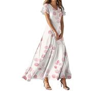 MOKBAY Vestiti Bianchi Donna Vestiti Lunghi Estivi Fiori Estivi Spiaggia Abiti Abito Nero Donna Lunghi Bianco Prendisole Eleganti 2025 I Miei Ordini Fatti di Recente XXL
