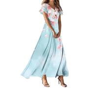 MOKBAY Vestiti Mare Donna Chic Pois Prendisole Rosa Abito Lungo Elegante I Miei Ordini Fatti di Recente Estivi 2025 Boho Lunghi Vestito Lungo Abito Donna Estivo XL
