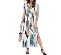 MOKBAY Vestiti Mare Donna Rosso Abiti Eleganti Lungo Estivo Boho 2025 Fiori Vestiti Estivi Donna Lungo Chic Prendisole Abiti Lunghi Promozioni del Giorno M