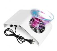 MOKEKA Aspiratore per Unghie Professionale 40W, Collettore Polveri Manicure Potente e Silenzioso, Ventola Aspiratrice da Tavolo con Cuscino Poggiamano per Ricostruzione, Gel e Semipermanente (Bianco)