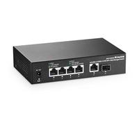 MokerLink 10G Easy Web Managed Switch, 4x2.5G, 1x10G RJ-45 Base-T, 1x10G SFP, Supporto LACP/VLAN/QOS/IGMP, Metal Web Managed Fanless Network Switch