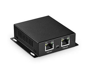 MokerLink 3 Ports Gigabit PoE Passthrough Switch, IEEE 802.3af/at PoE Repeater, 100/1000Mbps, 1 PoE in 2 PoE Out, Wall Mount, PoE Extender/Injector/Network Extender Three in one