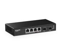 MokerLink 4 porte 2.5Gigabit Ethernet Switch with 2x10G SFP Slot, 4 x 2.5G Base-T porte kompatibel mit 10/100/1000Mbps, Metal Unmanaged Fanless Small Network Switch