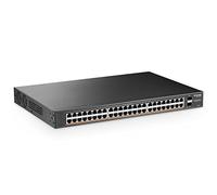 MokerLink 48 porte Gigabit Switch PoE con 2 Gigabit SFP, 800W IEEE802.3af/at AI Detection, Ethernet Switch non gestito montabile su rack in metallo Plug and Play